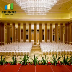sliding partition technical specification for conference room with acoustic panels