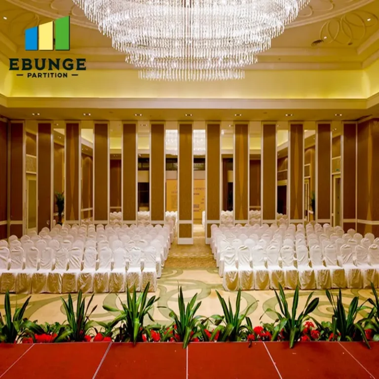 sliding partition technical specification for conference room with acoustic panels