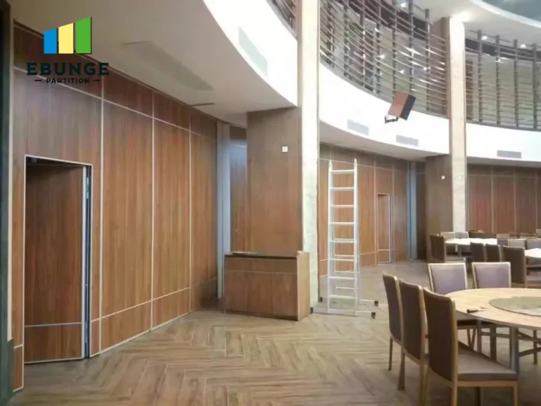movable partition maintenance panel stacking layout