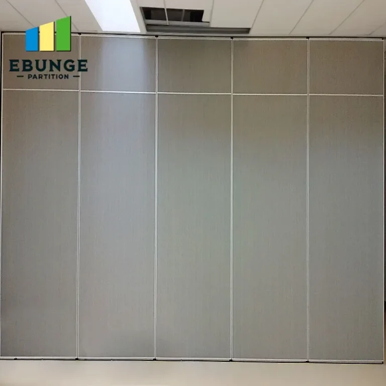 folding partition wall with door top hung track system