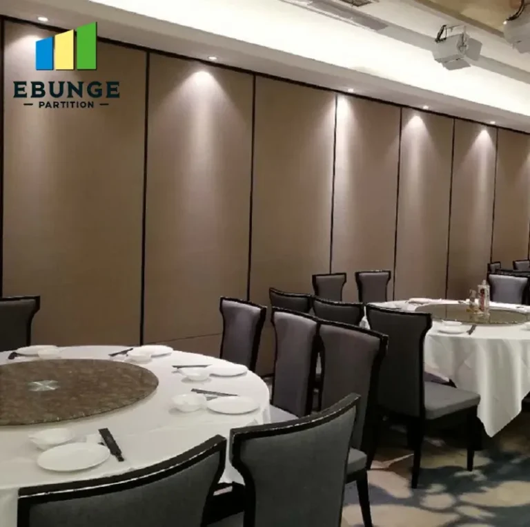 movable partition wall system in community center