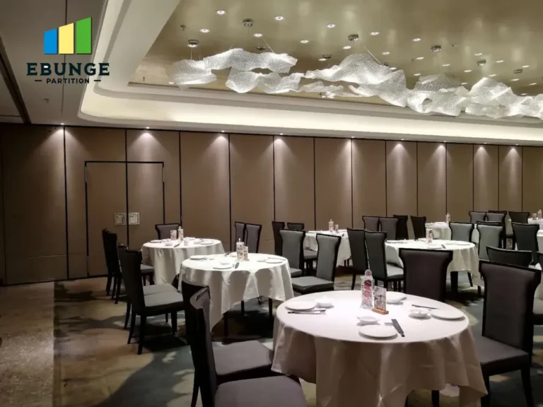 restaurant movable partition top hung track system