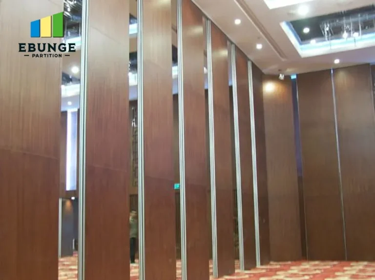acoustic panel finishes available for the movable partition wall.