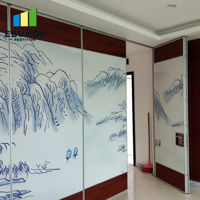 folding partition panel stacking for conference room project