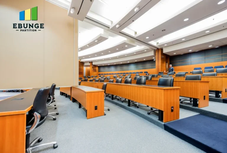 folding partition walls for office meeting room with acoustic panels