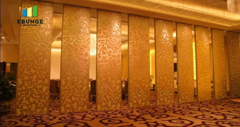 movable partition wall track system panel stacking layout