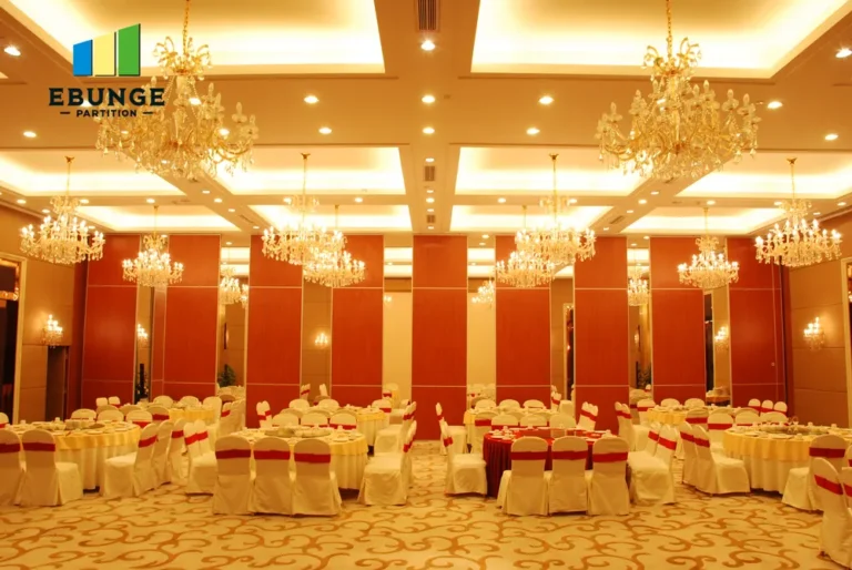 sliding partition track specification panel stacking layout