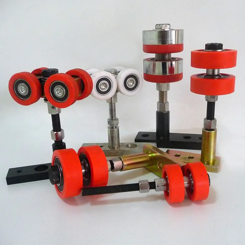 Movable partition wall trolley and roller components
