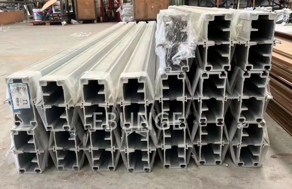 Real aluminum track sections for movable partition installation